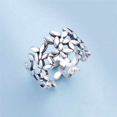 Adjustable Sterling Silver Ivy Ring